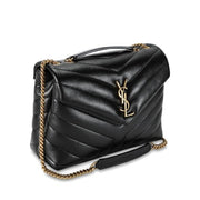 Pre-Owned YSL Quilted Monogram Medium Loulou Chain Satchel